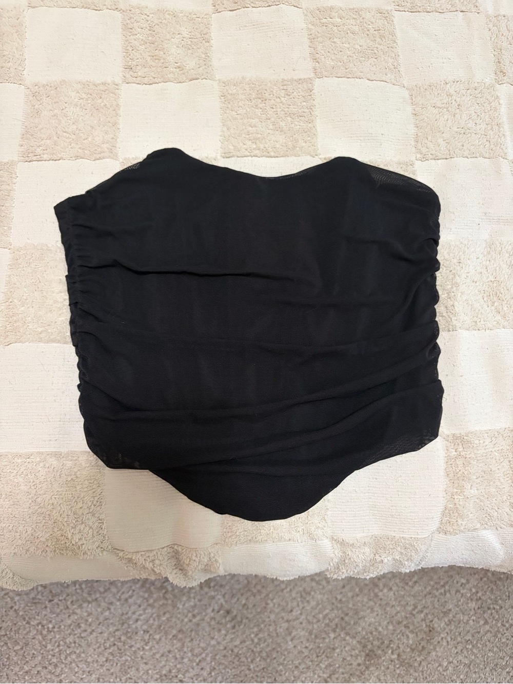 SHEIN Black Strapless Ruched Tube Camisole